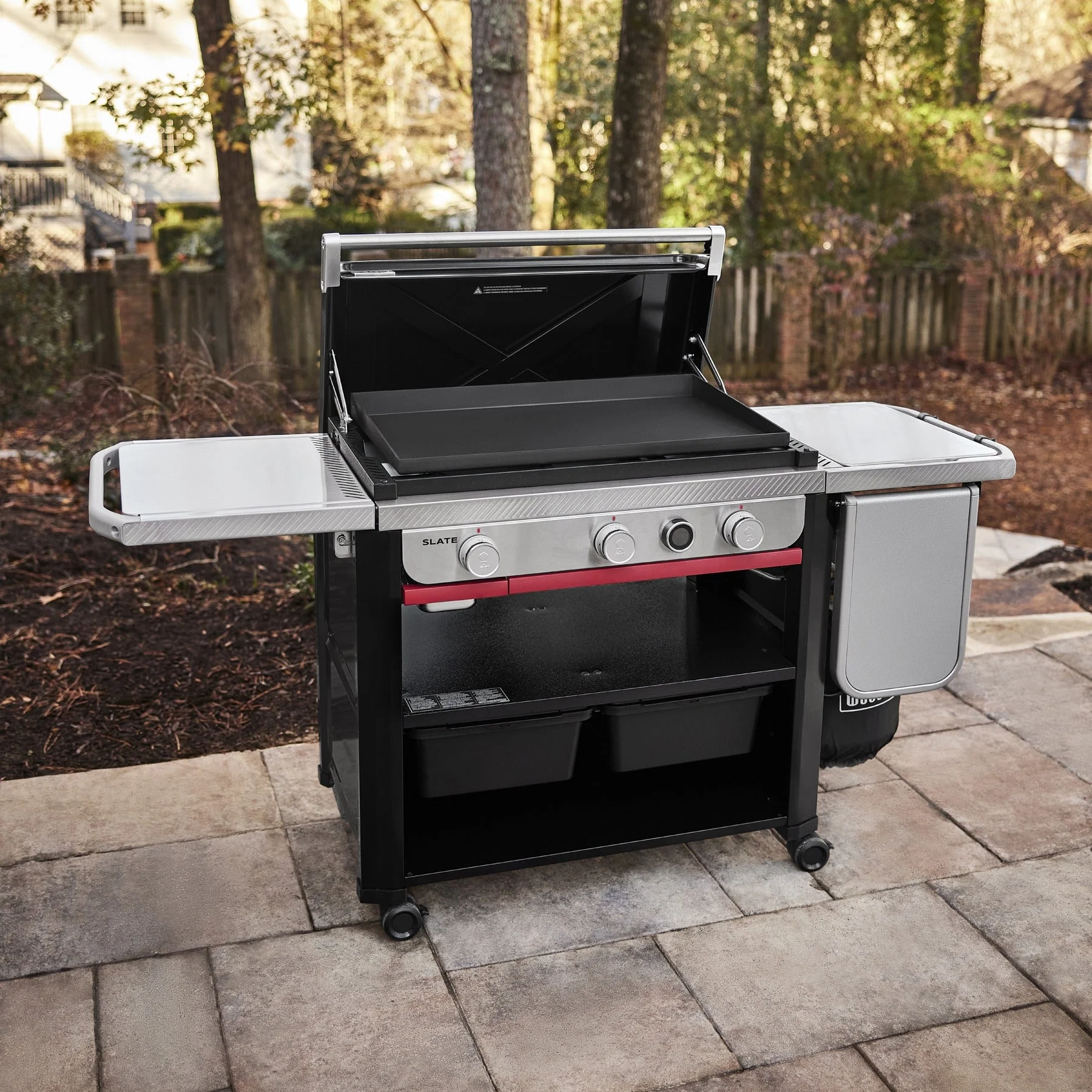 Gril plancha antirouille Slate 30 po avec tablette latérale extensible - 1500013 - Image 8