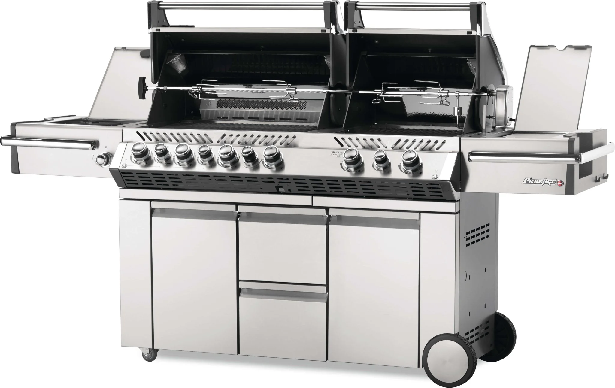 Napoleon Prestige PRO 825 au gaz naturel avec brûleur latéral double à contrôle indépendant, et brûleurs de cuve et arrière infrarouges - Image 3